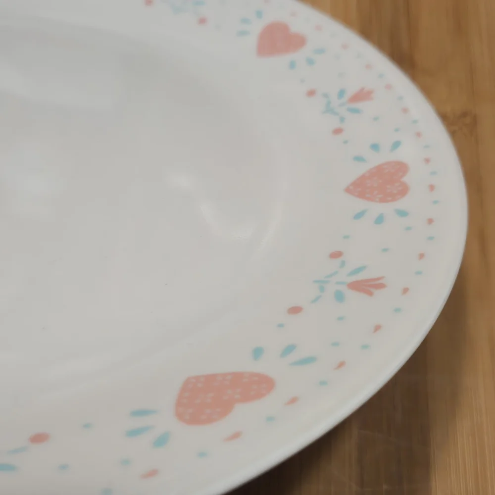 Set of 2 Forever Yours Dinner Plates, country farmhouse hearts 10 1/4